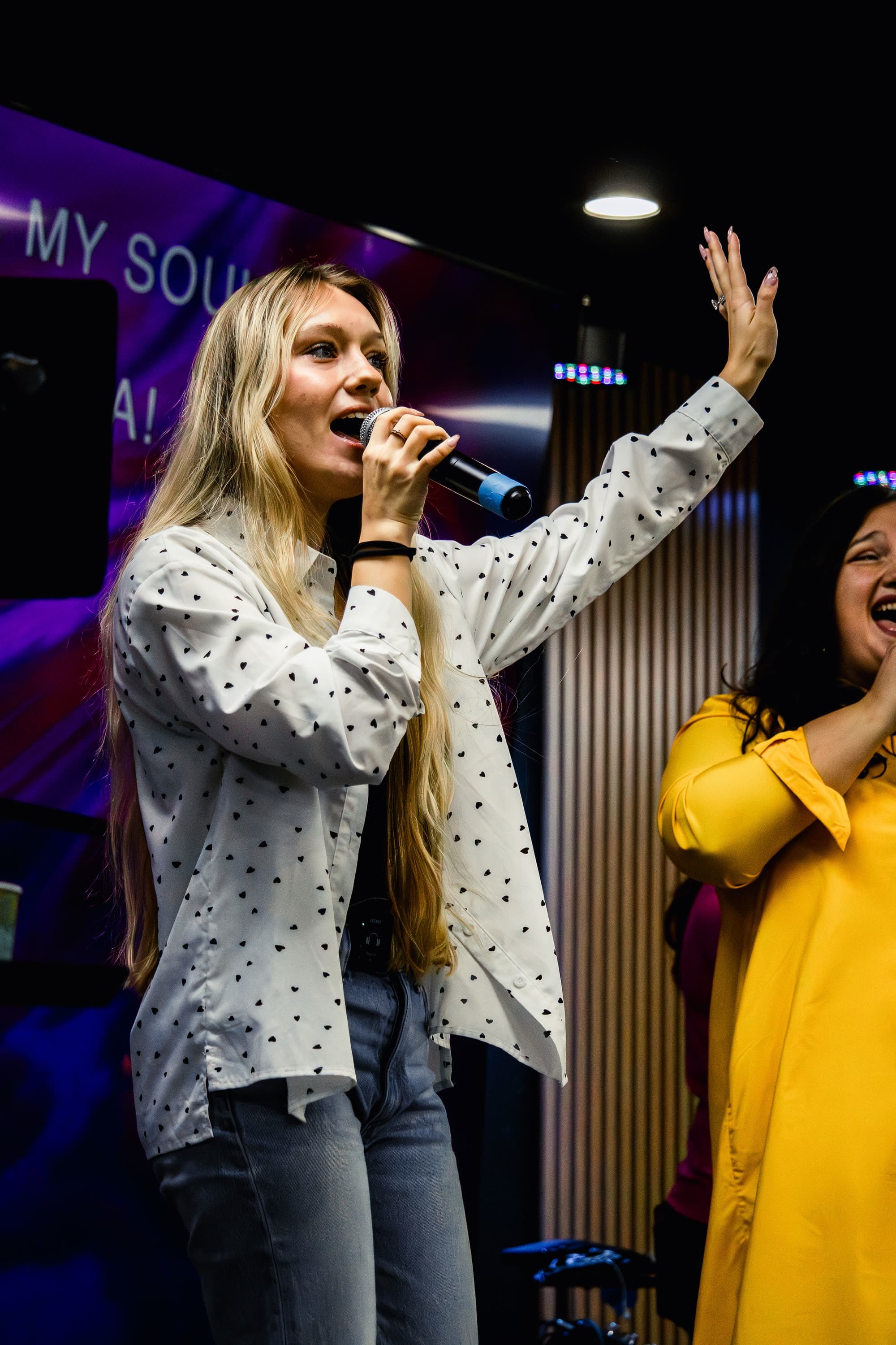 Worship at a Sunday service