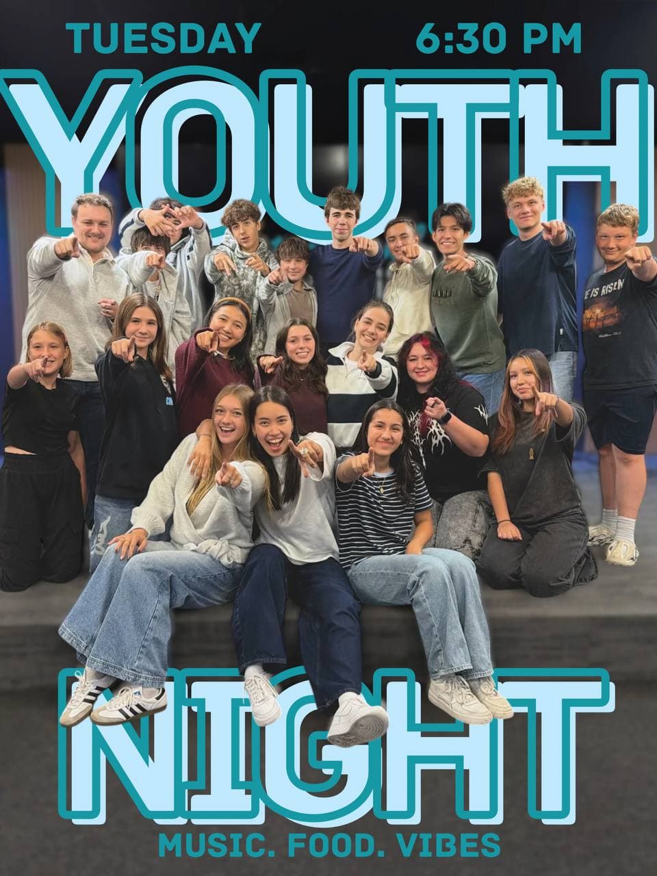 Youth Night — Tuesdays at 6:30 PM. Music. Food. Vibes.